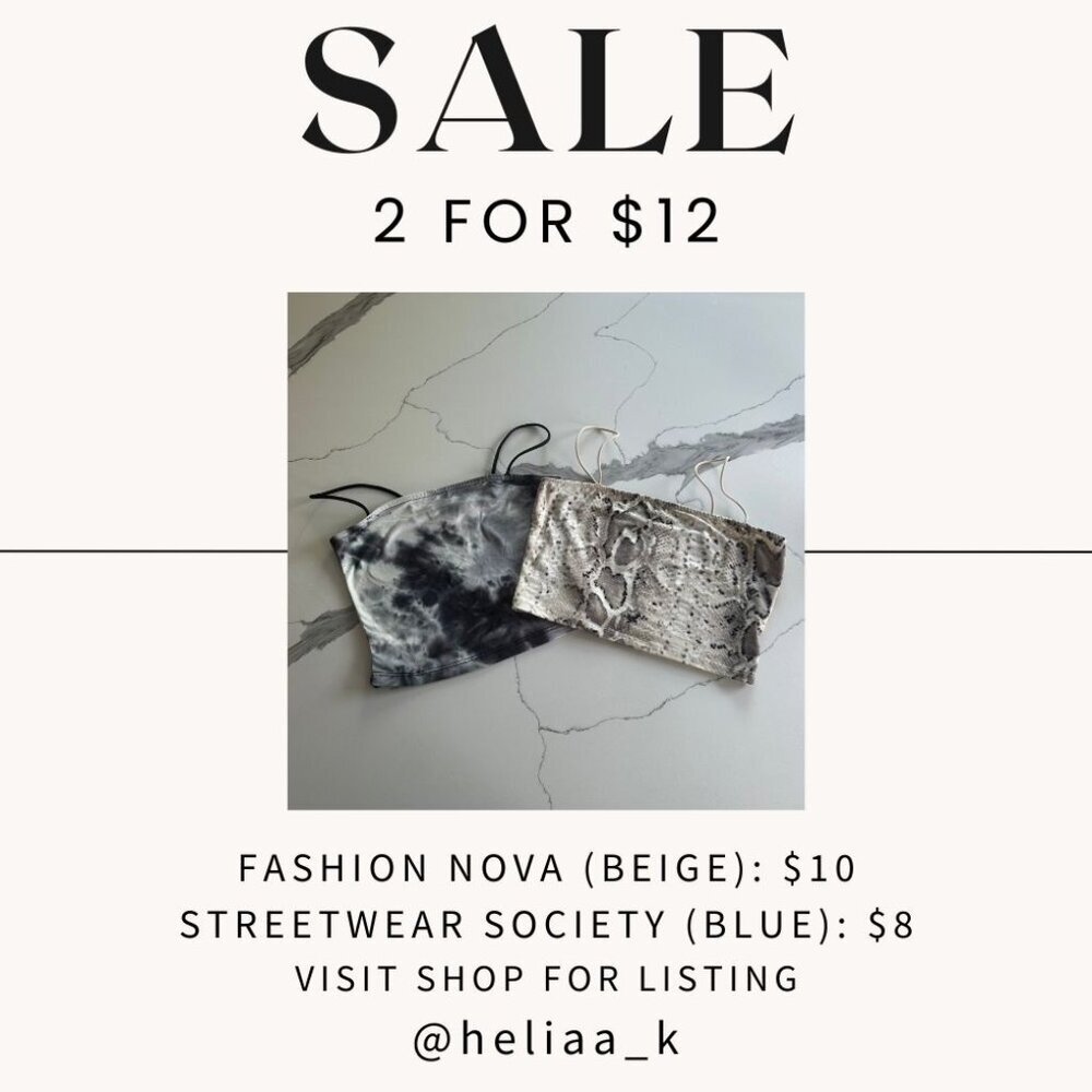 Fashion Nova Beige Animal Print + Streetwear Society | 2 for $12 Bundle | Small